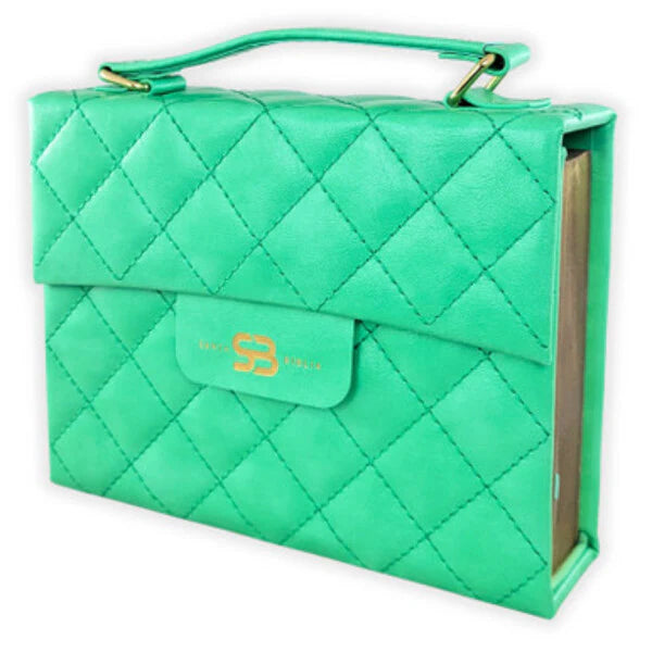 Cargue la imagen en el visor de la galería, Biblia cartera RV1960 con broche magnético, imitación piel verde menta

