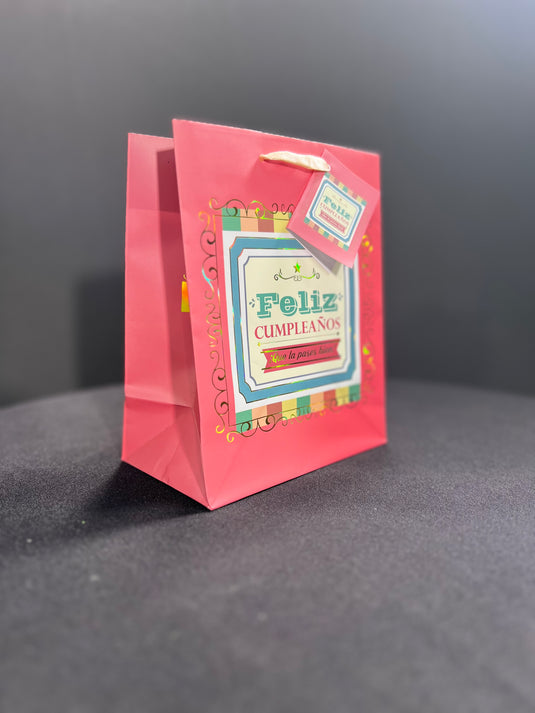 Bolsa para regalo pequeña "Feliz Cumpleaños"