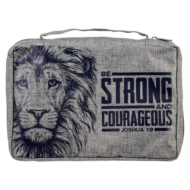 Cargue la imagen en el visor de la galería, Estuche mediano para Biblia "Strong &amp; Courageous" – Josué 1:9
