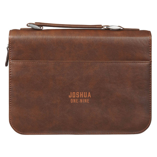 Estuche grande para Biblia "Strength & Courage" – Josué 1:9