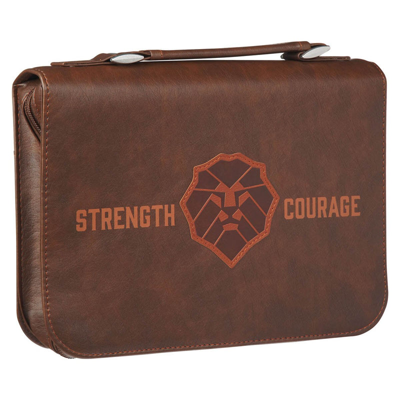 Cargue la imagen en el visor de la galería, Estuche grande para Biblia "Strength &amp; Courage" – Josué 1:9
