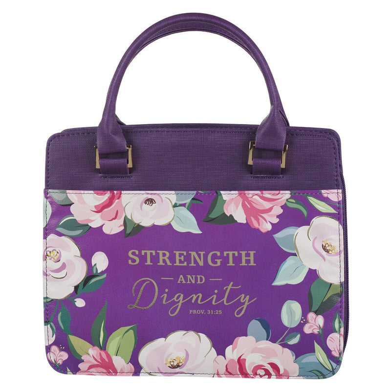 Cargue la imagen en el visor de la galería, Estuche mediano para Biblia "Strength and Dignity" – Proverbios 31:25
