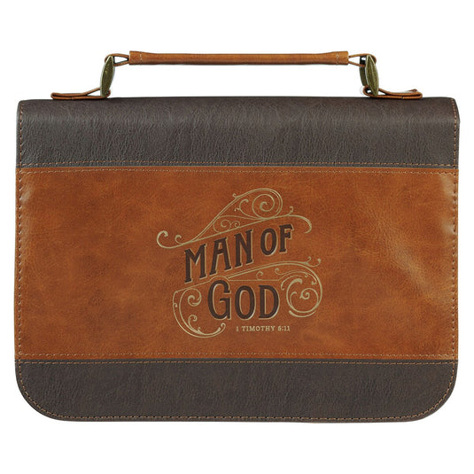 Estuche grande para Biblia "Man of God" – 1 Timoteo 6:11