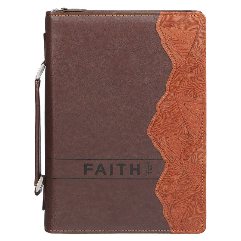 Cargue la imagen en el visor de la galería, Estuche grande para Biblia "Faith Moves Mountains" – Mateo 17:20
