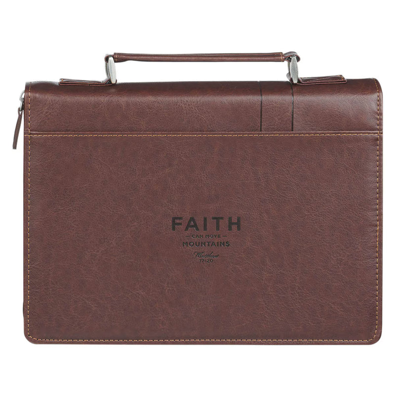 Cargue la imagen en el visor de la galería, Estuche grande para Biblia "Faith Moves Mountains" – Mateo 17:20
