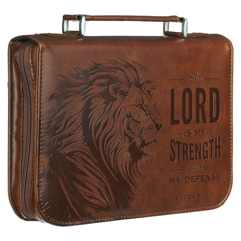 Cargue la imagen en el visor de la galería, Estuche mediano para Biblia "The Lord Is My Strength" – Éxodo 15:2
