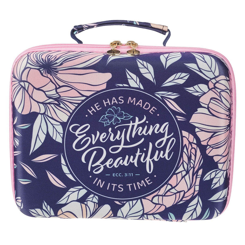 Cargue la imagen en el visor de la galería, Estuche/Organizador para Biblia "Everything Beautiful" – Eclesiastés 3:11, tapa dura
