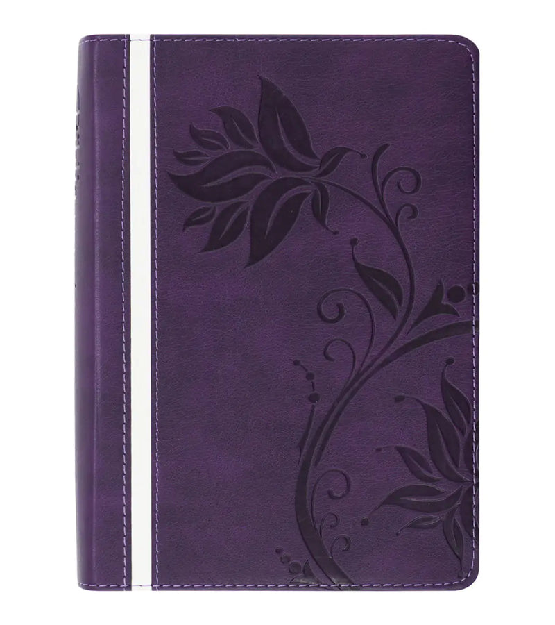 Cargue la imagen en el visor de la galería, Biblia de la mujer conforme al corazón de Dios RVR 1960, imitación piel morada
