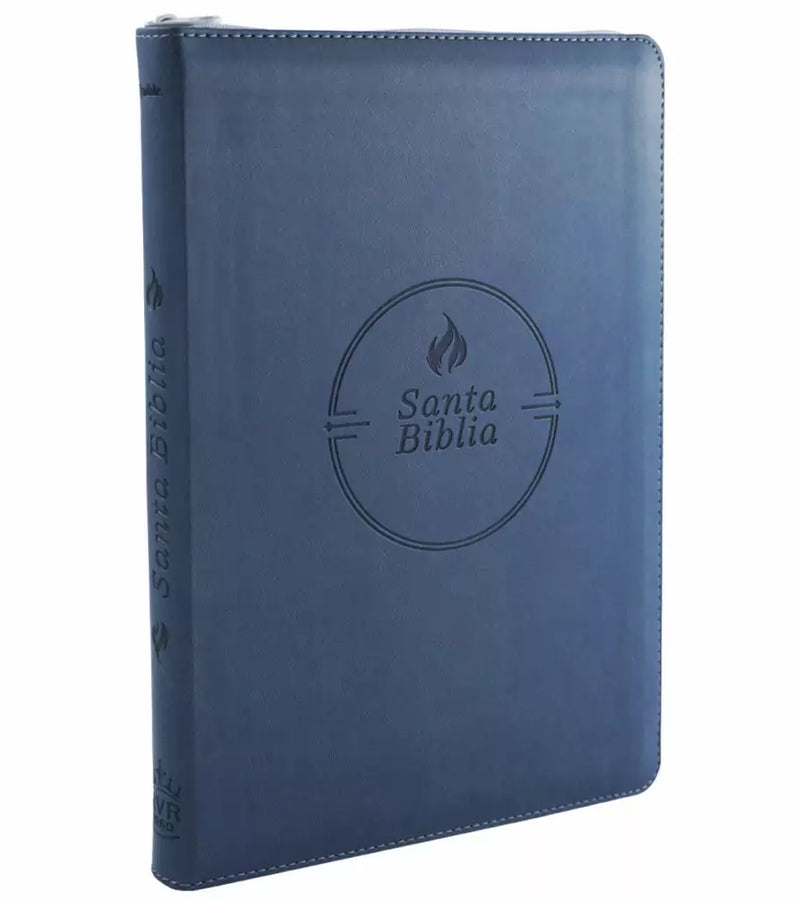 Cargue la imagen en el visor de la galería, Santa Biblia RVR 1960, Letra Grande, Edición zíper con referencias (SentiPiel gris)

