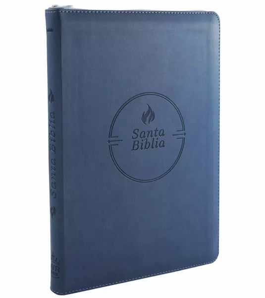 Santa Biblia RVR 1960, Letra Grande, Edición zíper con referencias (SentiPiel gris)