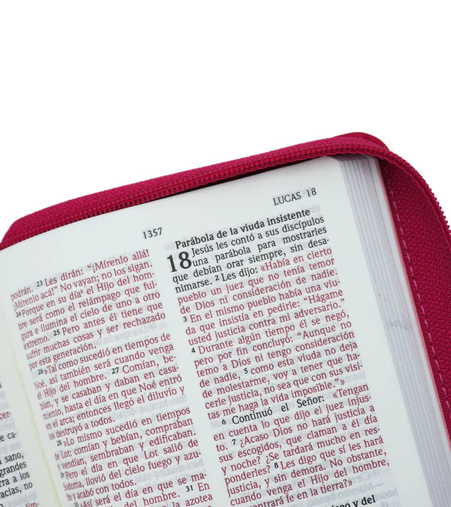 Cargue la imagen en el visor de la galería, Biblia NVI, Tamaño Bolsillo, Cierre zíper, Fucsia tornasol
