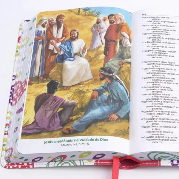 Cargue la imagen en el visor de la galería, Biblia Luz En Mi Camino Corazones NVI Multicolor, imitación piel corazones
