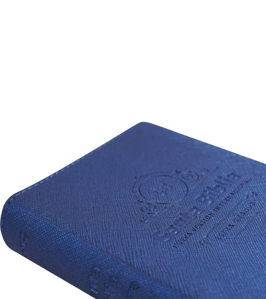 Biblia NVI, Tamaño Bolsillo, Cierre zíper, Azul metalizado