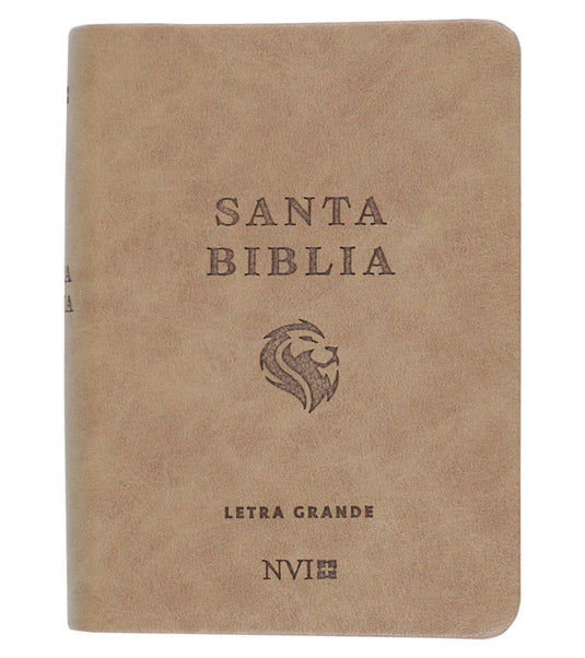 Biblia NVI Letra Grande, Tamaño Bolsillo, Marrón claro