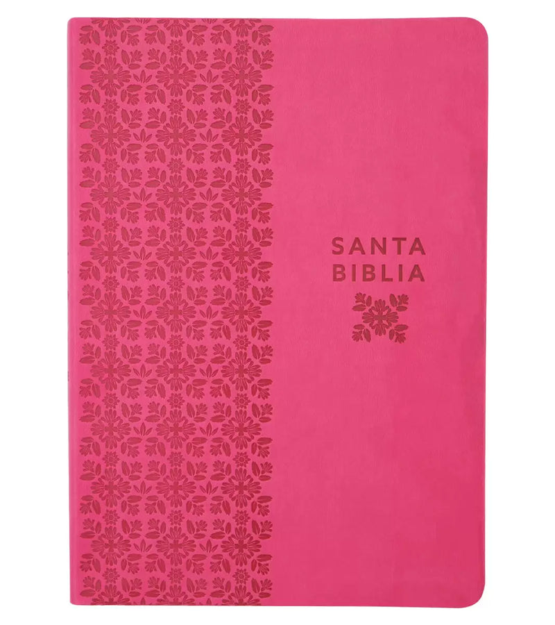 Cargue la imagen en el visor de la galería, Biblia ultrafina RVR 1960, Letra Súper Gigante, símil piel fucsia
