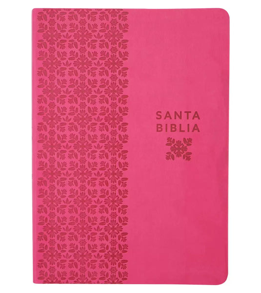 Biblia ultrafina RVR 1960, Letra Súper Gigante, símil piel fucsia