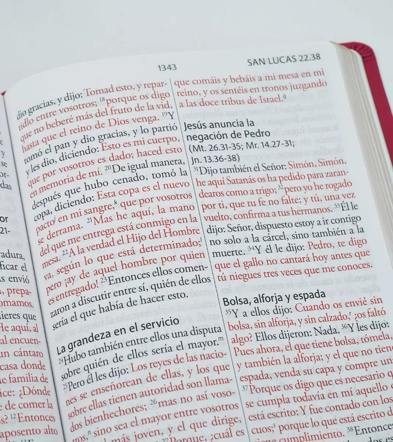 Cargue la imagen en el visor de la galería, Biblia ultrafina RVR 1960, Letra Súper Gigante, símil piel fucsia
