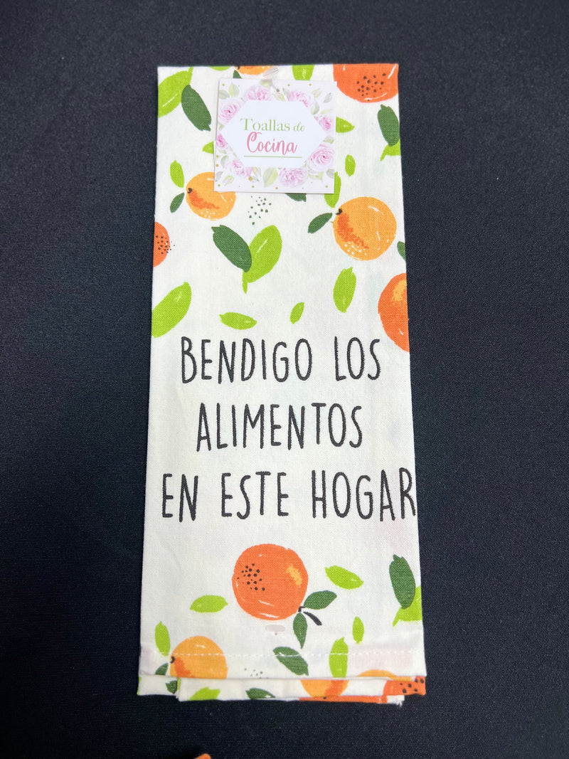 Cargue la imagen en el visor de la galería, Toalla de cocina &quot;Bendigo los alimentos de este Hogar&quot;
