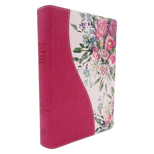 Biblia de una Joven Conforme al Corazón de Dios RVR 1960, lujo floral