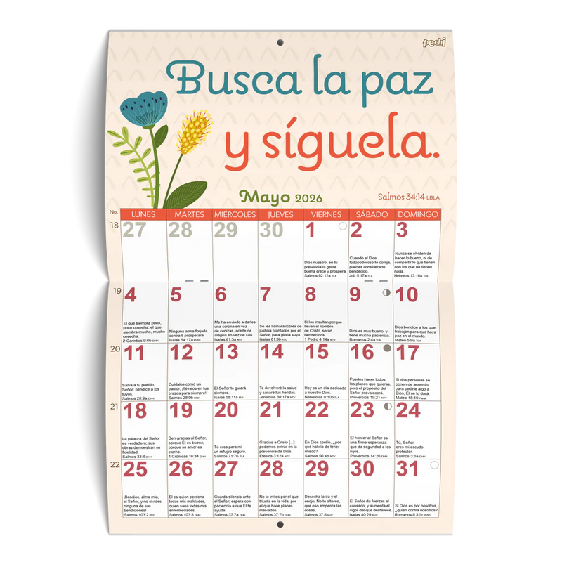 Cargue la imagen en el visor de la galería, Calendario de pared Pechi 2026 Fe y esperanza
