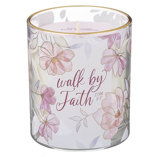 Vela aromática en vaso de vidrio 