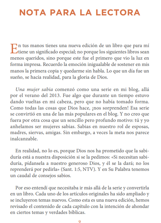 Una mujer sabia: Principios para vivir como Dios lo diseñó