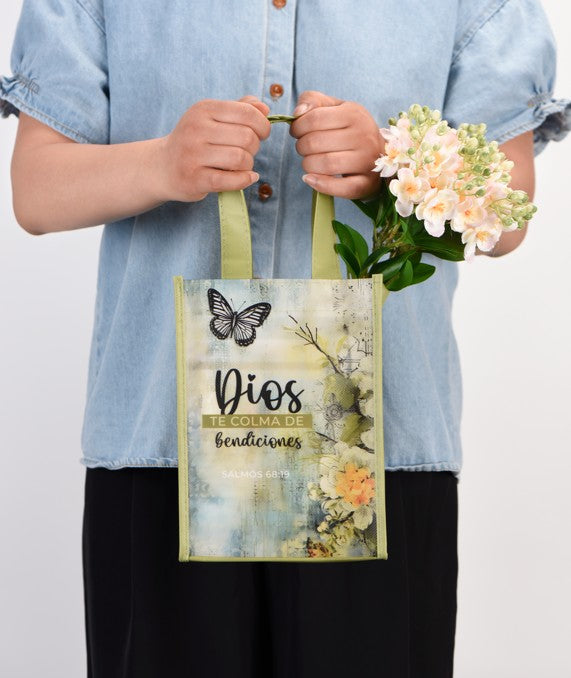 Cargue la imagen en el visor de la galería, Bolsa de tela pequeña &quot;Dios te colma de bendiciones&quot; Samos 68:19
