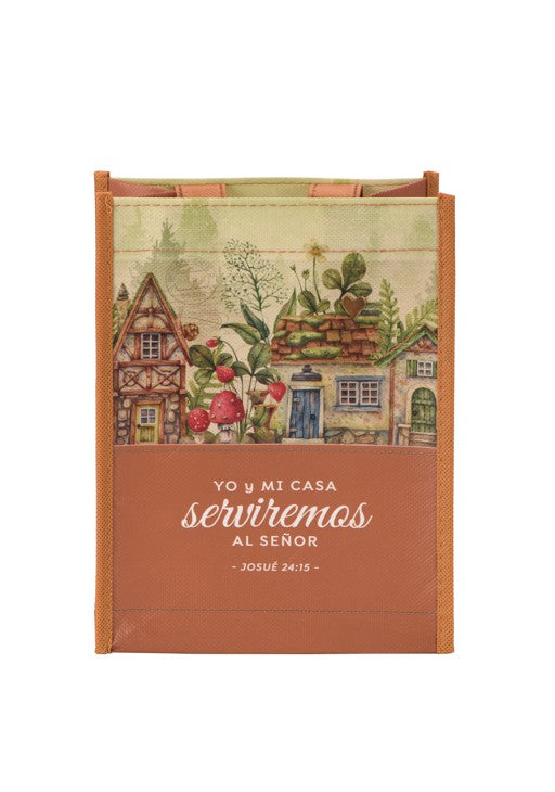 Cargue la imagen en el visor de la galería, Bolsa de tela pequeña "Yo y mi casa serviremos al Señor" Josué 24:15
