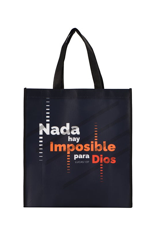 Bolsa de tela "Nada es imposible para Dios" Lucas 1:37