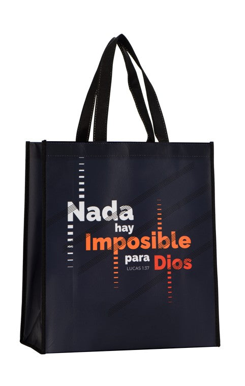 Bolsa de tela "Nada es imposible para Dios" Lucas 1:37