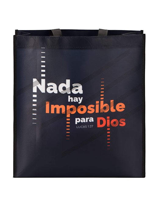 Bolsa de tela "Nada es imposible para Dios" Lucas 1:37