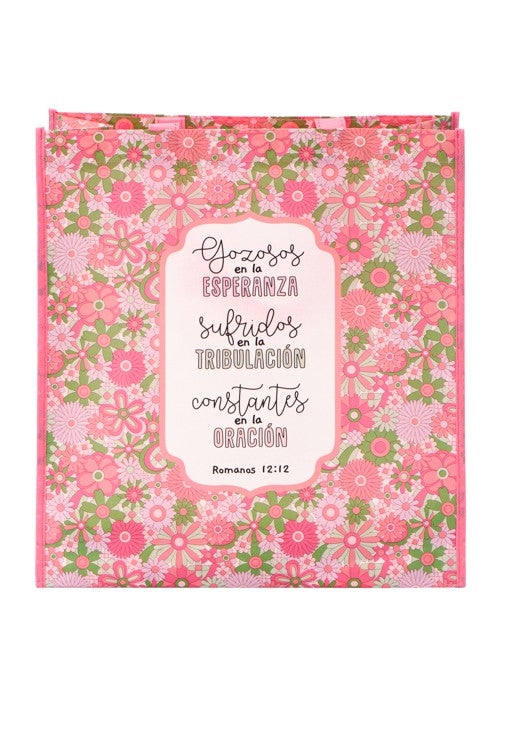 Bolsa de tela "Gozosos en la esperanza" Romanos 12:12