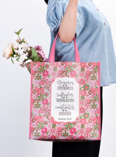 Cargue la imagen en el visor de la galería, Bolsa de tela &quot;Gozosos en la esperanza&quot; Romanos 12:12
