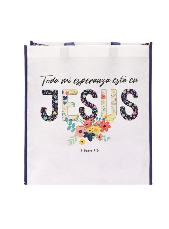 Cargue la imagen en el visor de la galería, Bolsa de tela &quot;Toda mi esperanza está en Jesús&quot; 1 Pedro 1:3
