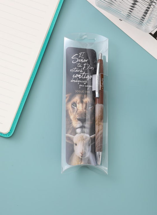 Set de lapicero con separador- El Señor, tu Dios, estará contigo