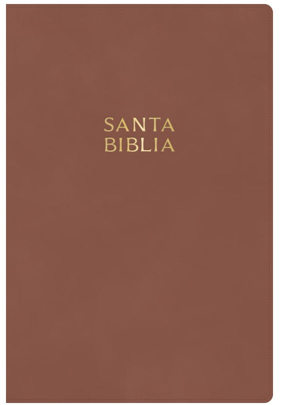 Cargue la imagen en el visor de la galería, Biblia RVR 1960, Letra Gigante, imitación piel café madera
