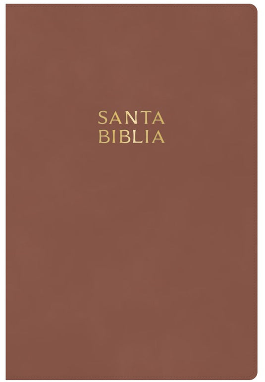 Biblia RVR 1960, Letra Gigante, imitación piel café madera