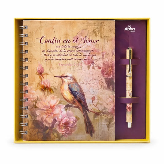 Set Libreta y lapicero "Confía en el Señor"