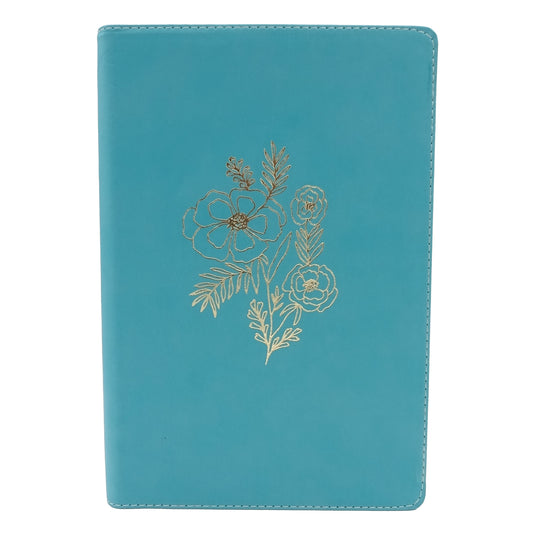 Biblia devocional Mujer Verdadera NBLA, Letra Grande,  imitación piel aqua