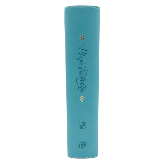 Biblia devocional Mujer Verdadera NBLA, Letra Grande,  imitación piel aqua