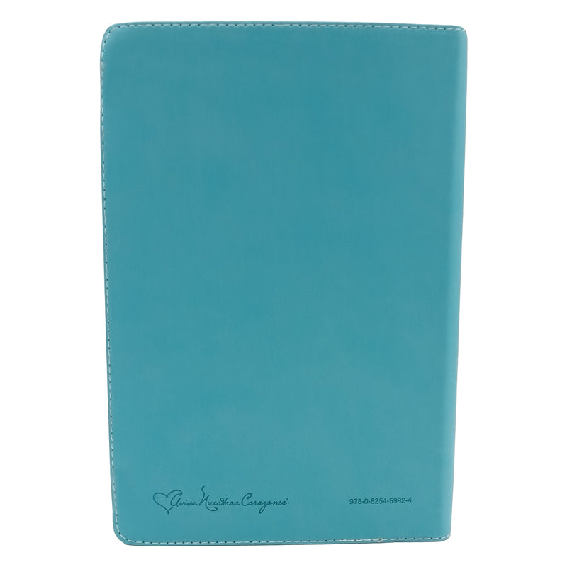Cargue la imagen en el visor de la galería, Biblia devocional Mujer Verdadera NBLA, Letra Grande,  imitación piel aqua
