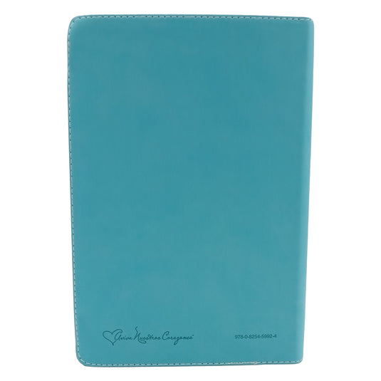 Biblia devocional Mujer Verdadera NBLA, Letra Grande,  imitación piel aqua