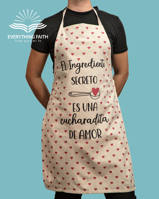 Delantal "El ingrediente secreto es una cucharadita de Amor"