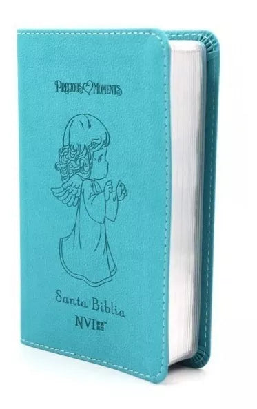 Cargue la imagen en el visor de la galería, Santa Biblia Precious Moments NVI Angelitos, Ultrafina, Compacta Aqua
