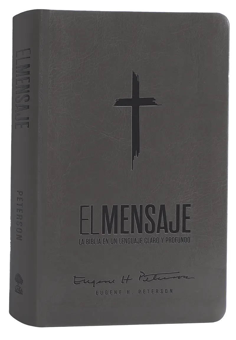 Cargue la imagen en el visor de la galería, Biblia El Mensaje, imitación piel negro
