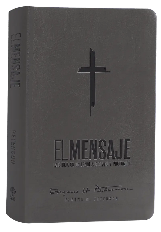 Biblia El Mensaje, imitación piel negro