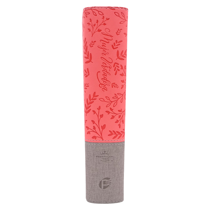 Cargue la imagen en el visor de la galería, Biblia devocional Mujer Verdadera RVR60, imitación piel coral
