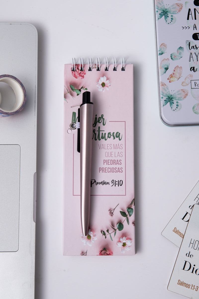 Cargue la imagen en el visor de la galería, Set de libreta con Lapicero- Mujer virtuosa
