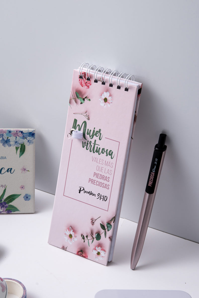 Cargue la imagen en el visor de la galería, Set de libreta con Lapicero- Mujer virtuosa
