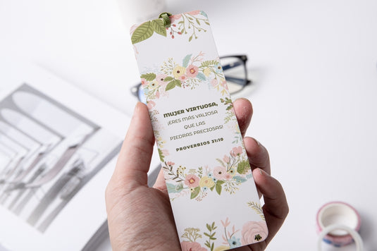 Separador de Libro con Cinta – Mujer virtuosa